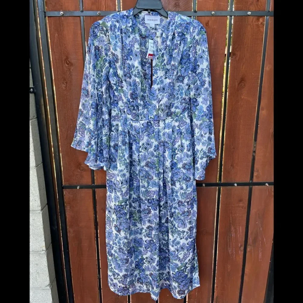 Sabina Musayev Carina Dress White floral Size small - Picture 2 of 8